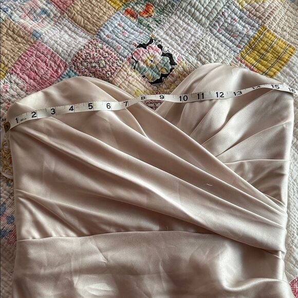 Watters Elegant Strapless Cream Evening Gown size 8 - Picture 6 of 10